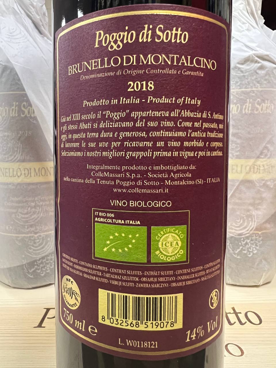 Brunello Di Montalcino Poggio di Sotto 2018