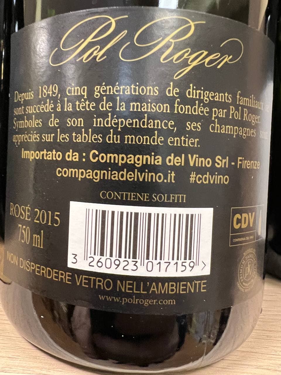 Champagne Pol Roger Rosè Vintage 2015 - Con astuccio