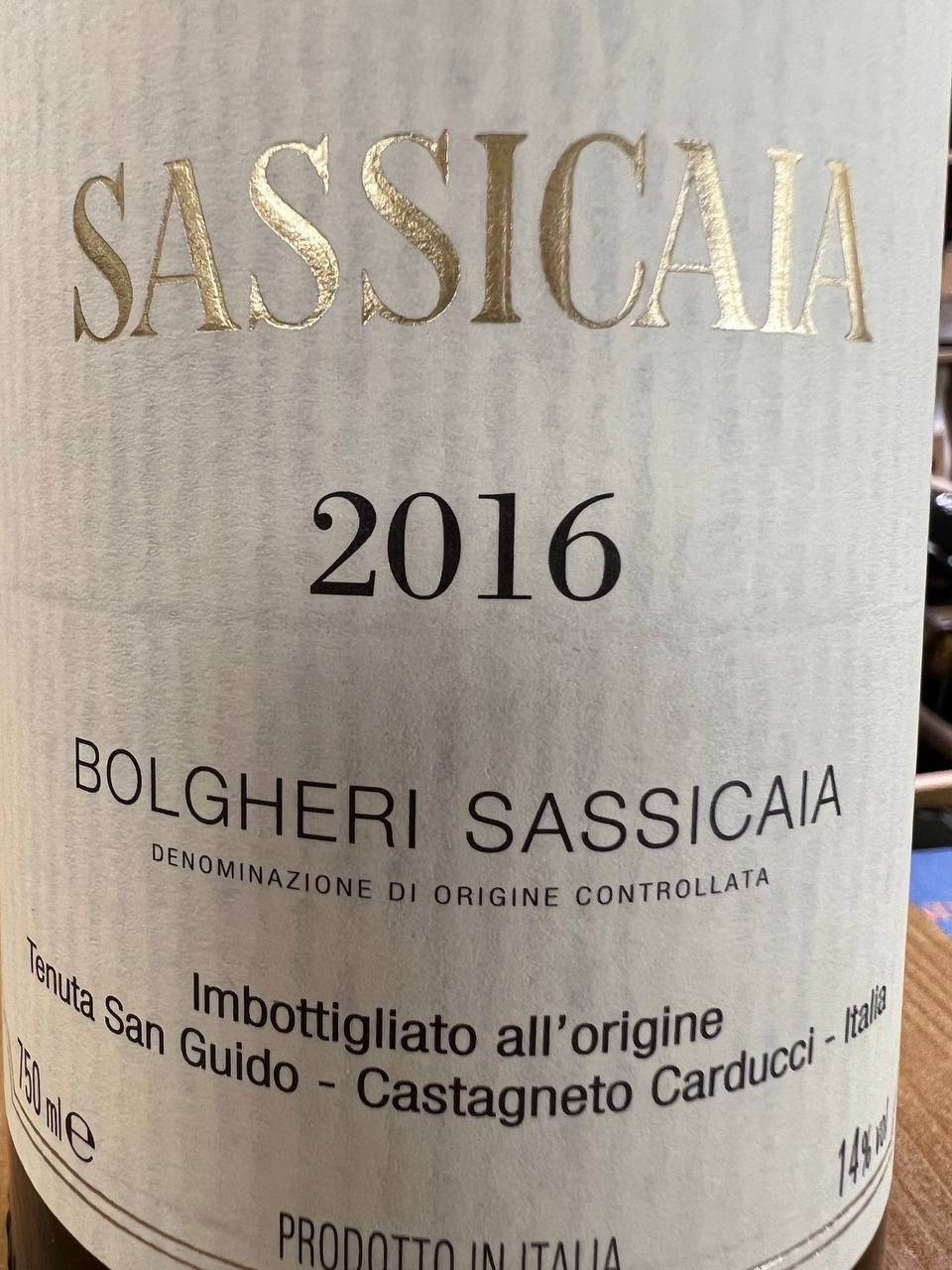 Sassicaia 2016 - Tenuta San Guido