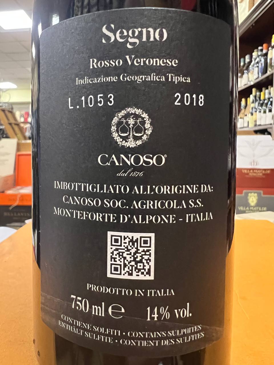 Segno 2018 Cabernet Sauvignon Canoso