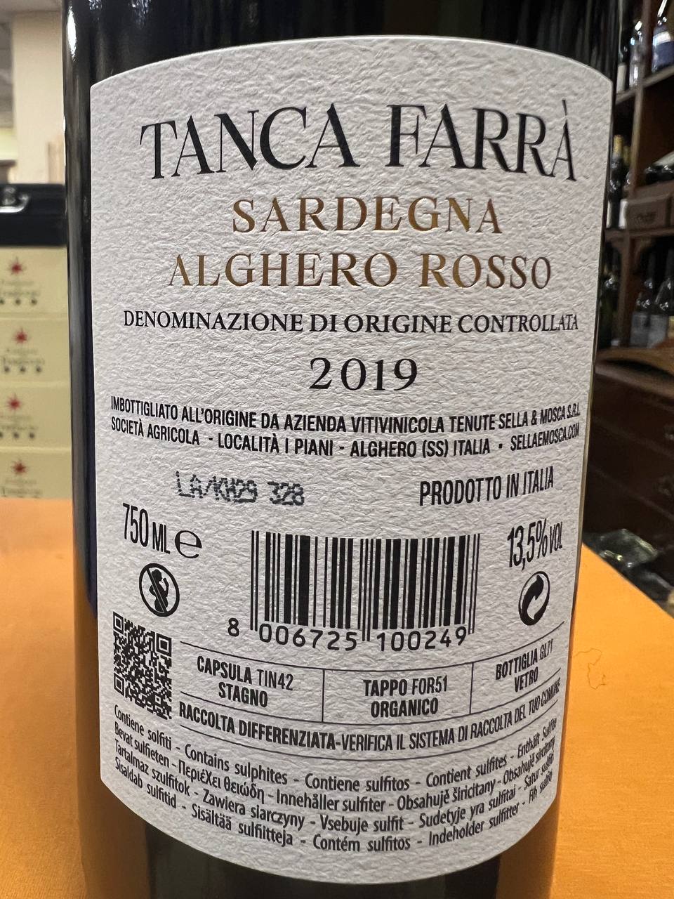 Sella & Mosca Tanca Farrà 2019 - Alghero DOC