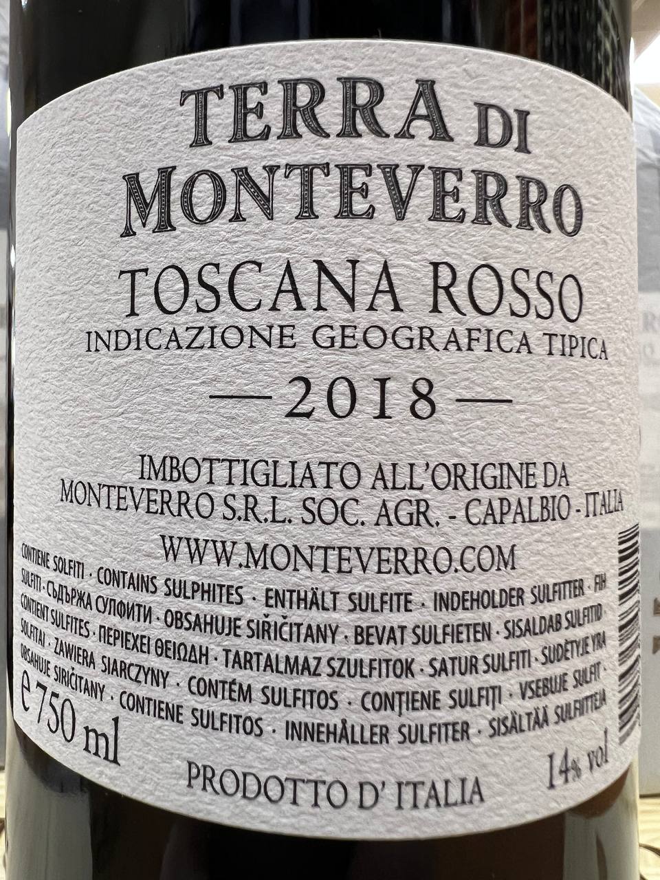 Terra di Monteverro Toscana IGT 2018