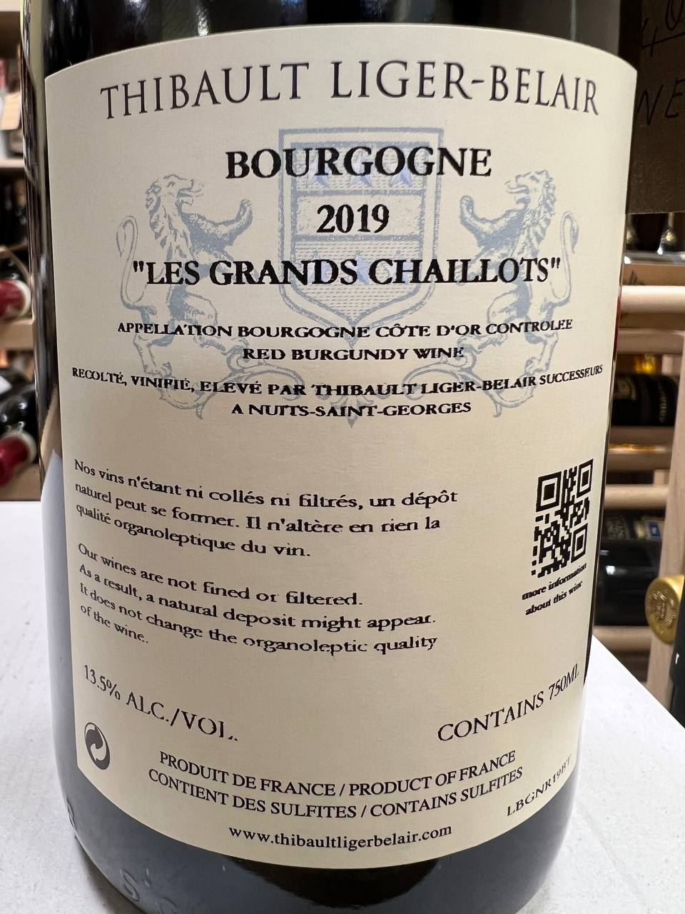 Thibault Liger-Belair: Bourgogne 2019 Les Grands Chaillots