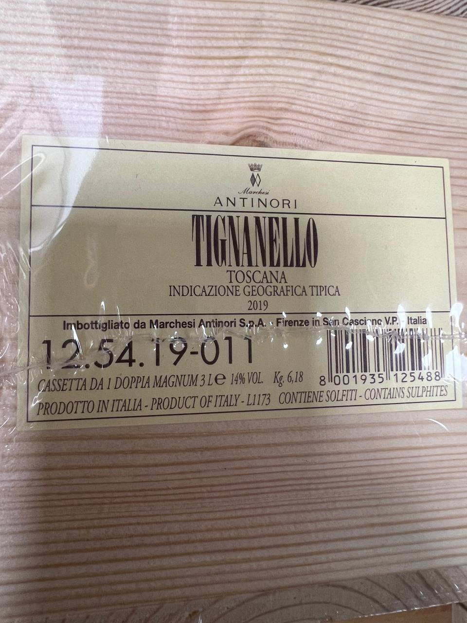 Tignanello Jeroboam 2019 Antinori - Tenuta Tignanello