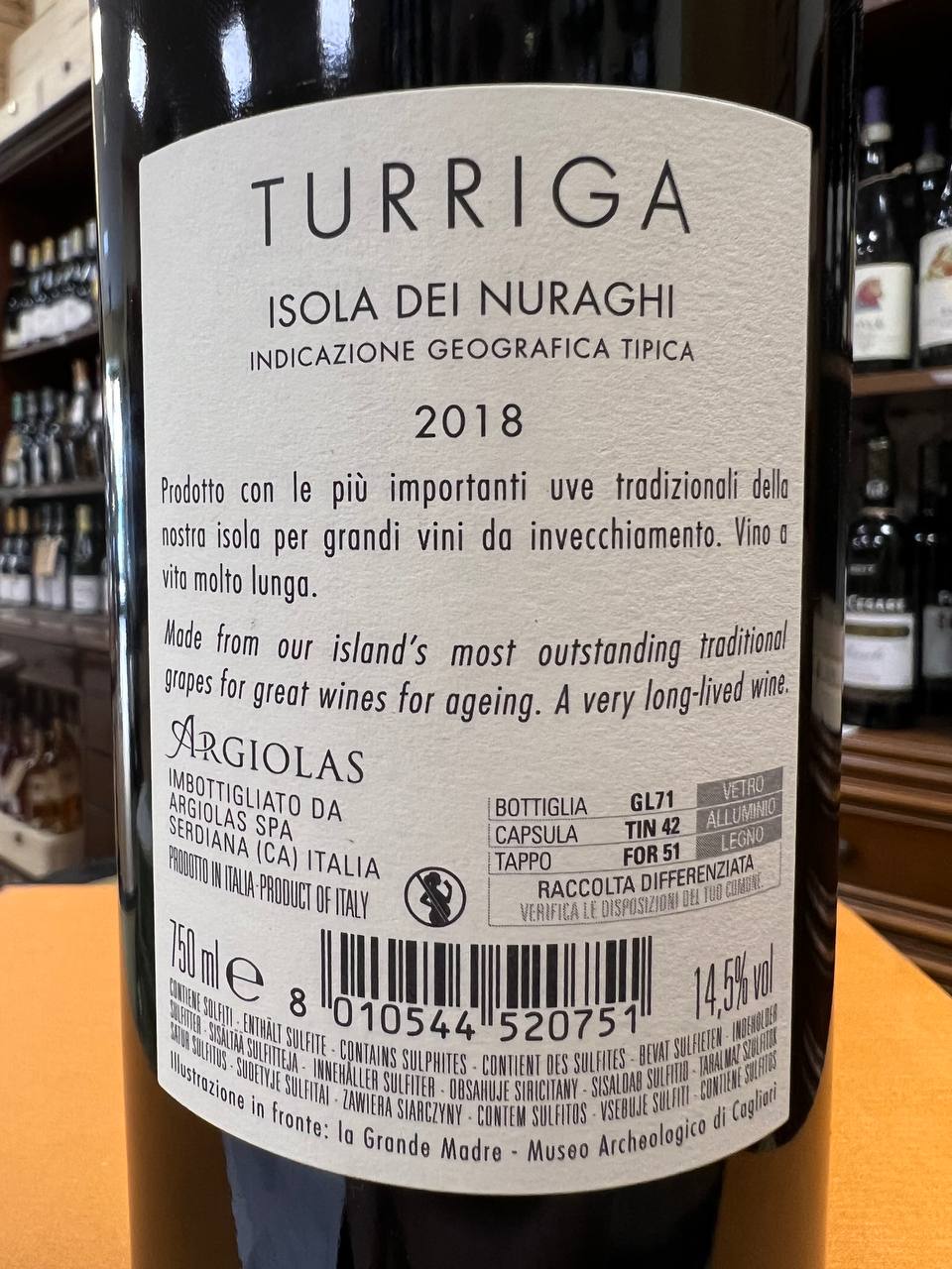 Turriga 2018 Isola Dei Nuraghi Argiolas