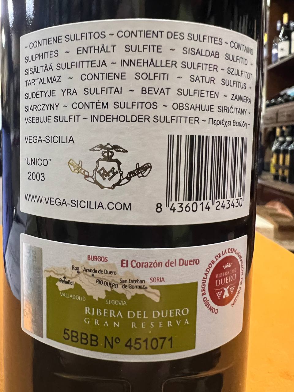 Unico 2003 Vega Sicilia - Ribera Del Duero