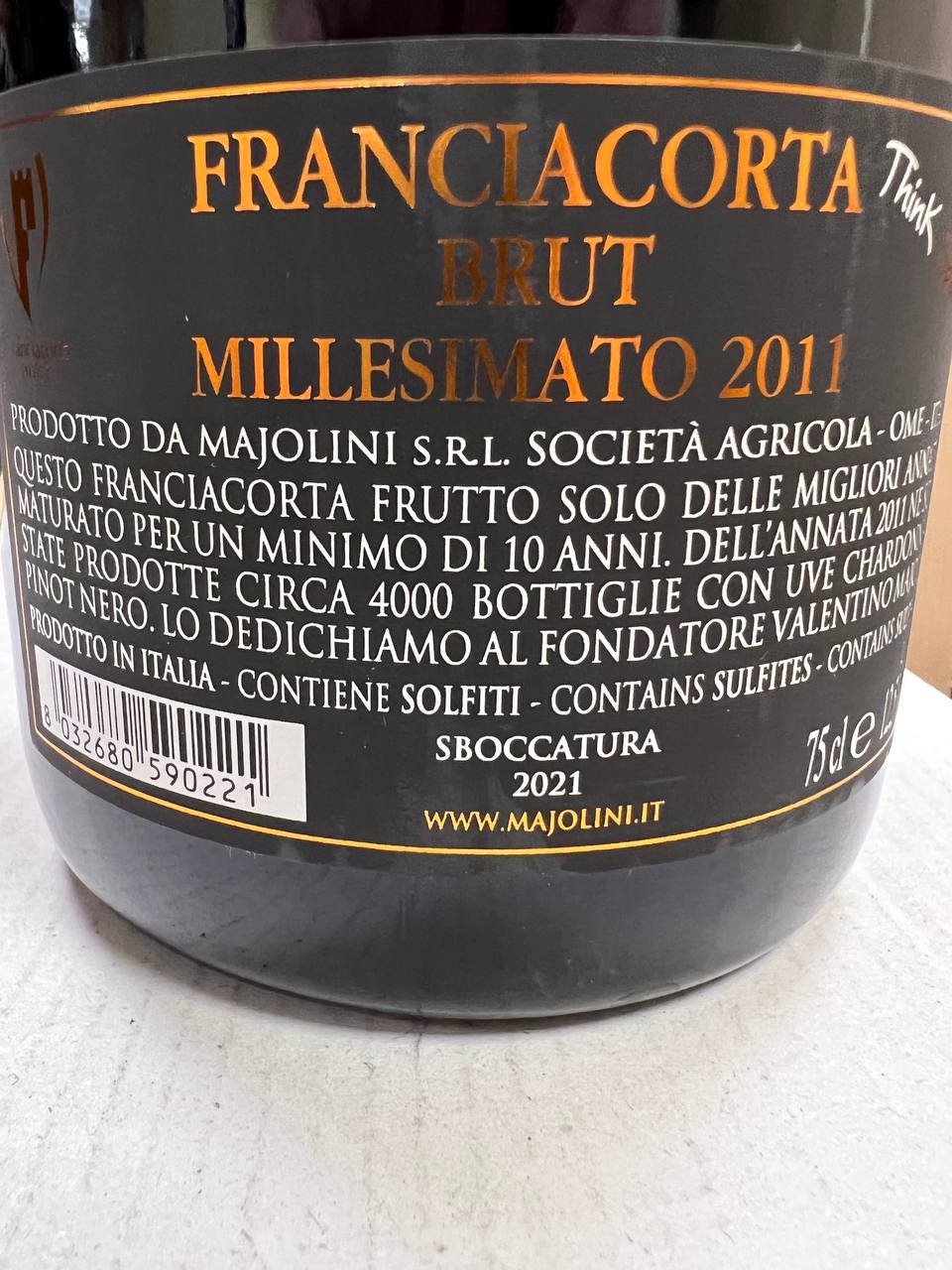 Valentino Majolini Brut Franciacorta 2011 40° anniversario