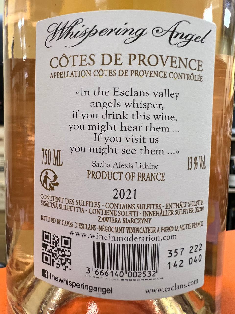 Whispering Angel Rosé 2021 Chateau d'Esclans